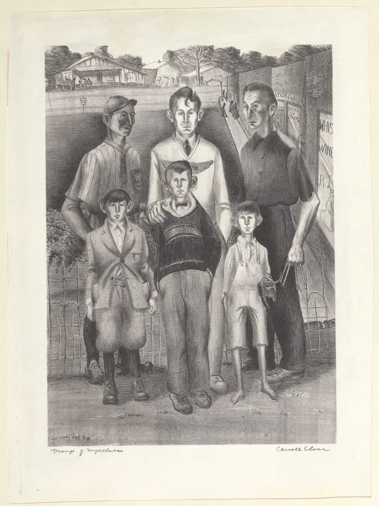 Untitled, by Carroll Cloar, ink, 1940
