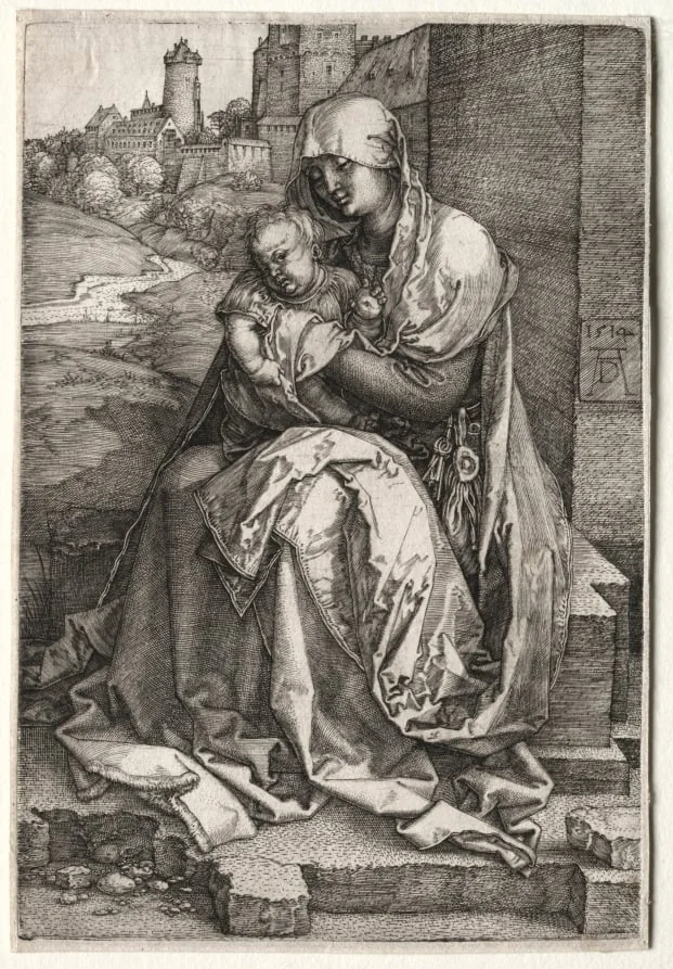 The Virgin and Child Seated by the Wall, by Albrecht Dürer, 1514