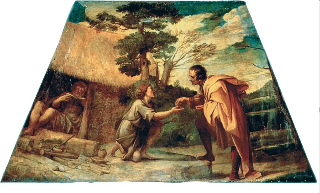 Saint Didacus of Alcalá receiving alms