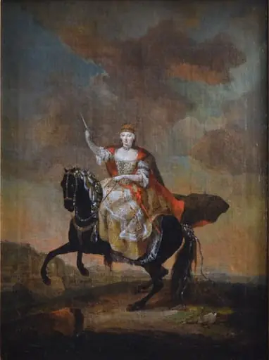 Maria Theresia la încoronarea ca regină a Ungariei