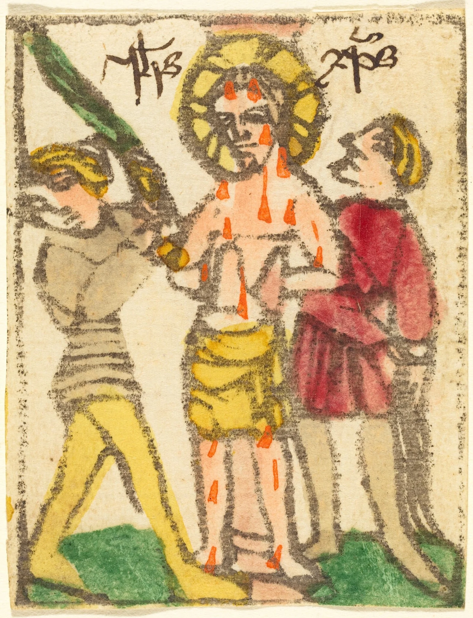 The Flagellation, by German 15th Century, ink, 1438