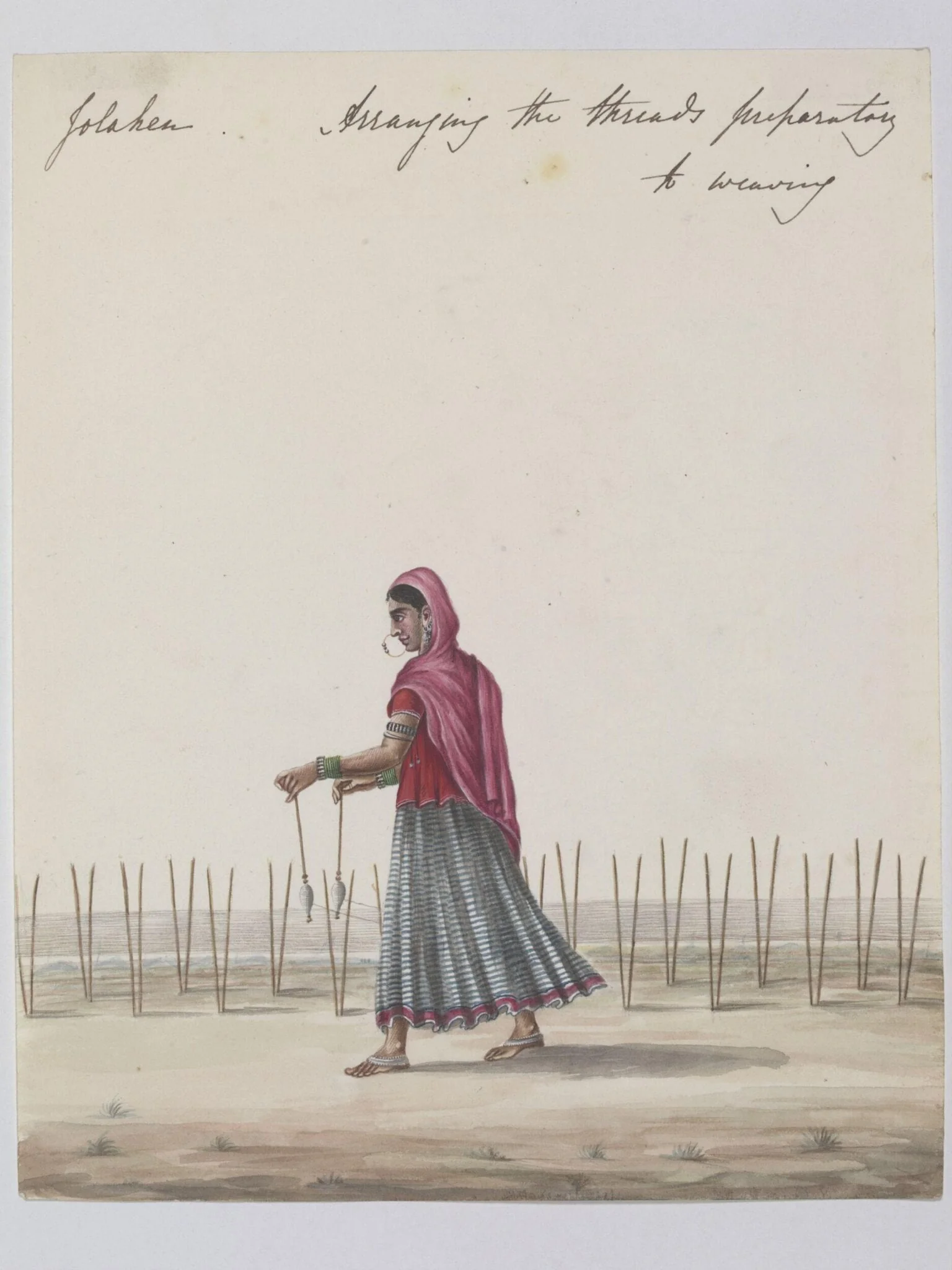 A woman weaver