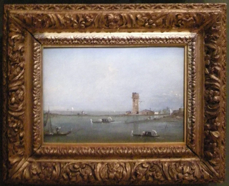 Gates of Venice (View of the Venetian lagoon with the Tower of Marghera), by Francesco Guardi, unspecified, 1762