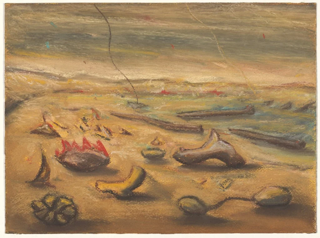 Untitled, by Peter Booth, pastel, 1984