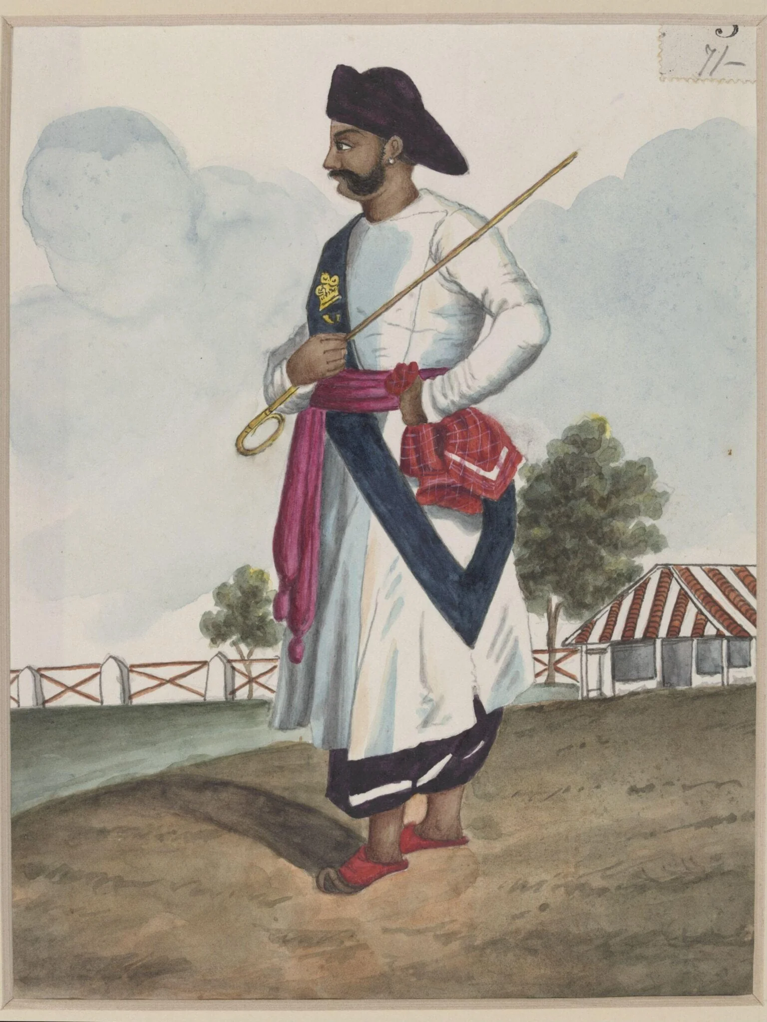 A chaprasi, by Unknown, paint, 1860