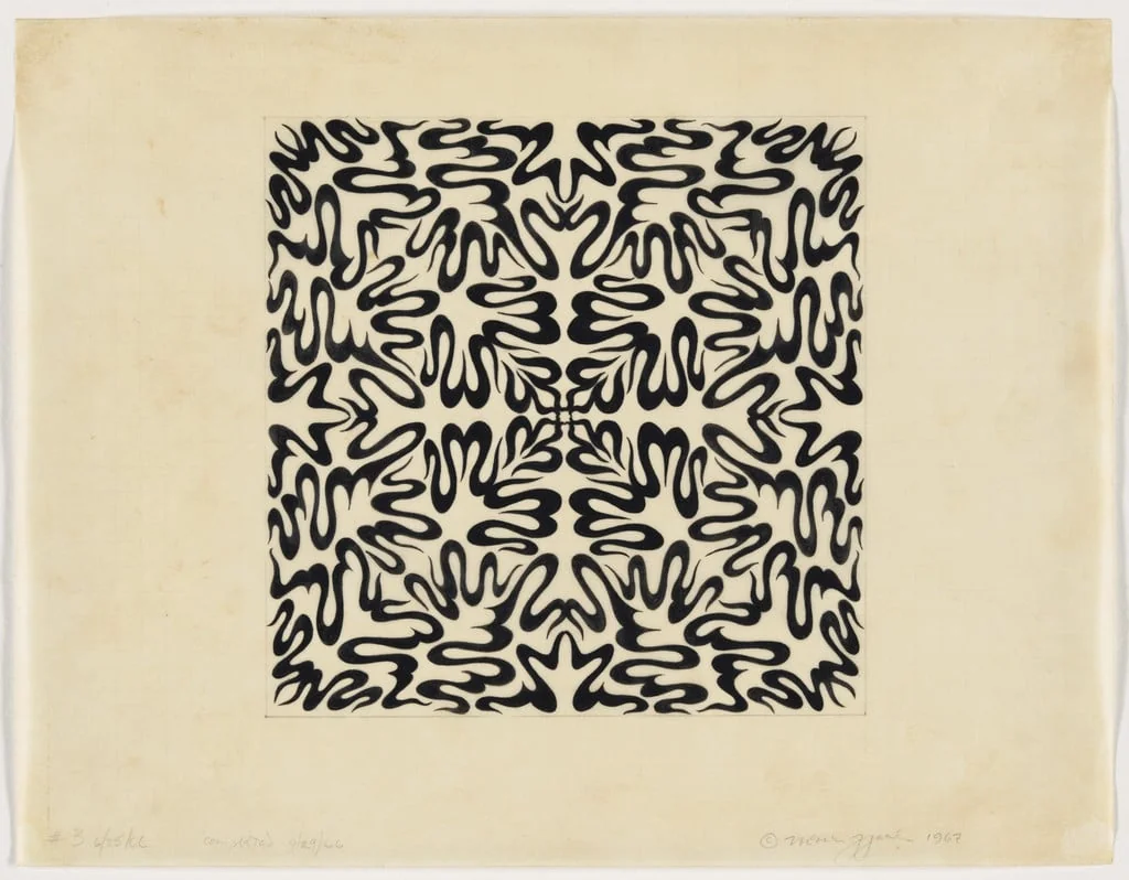 Untitled, by Marian Zazeela, graphite, 1966