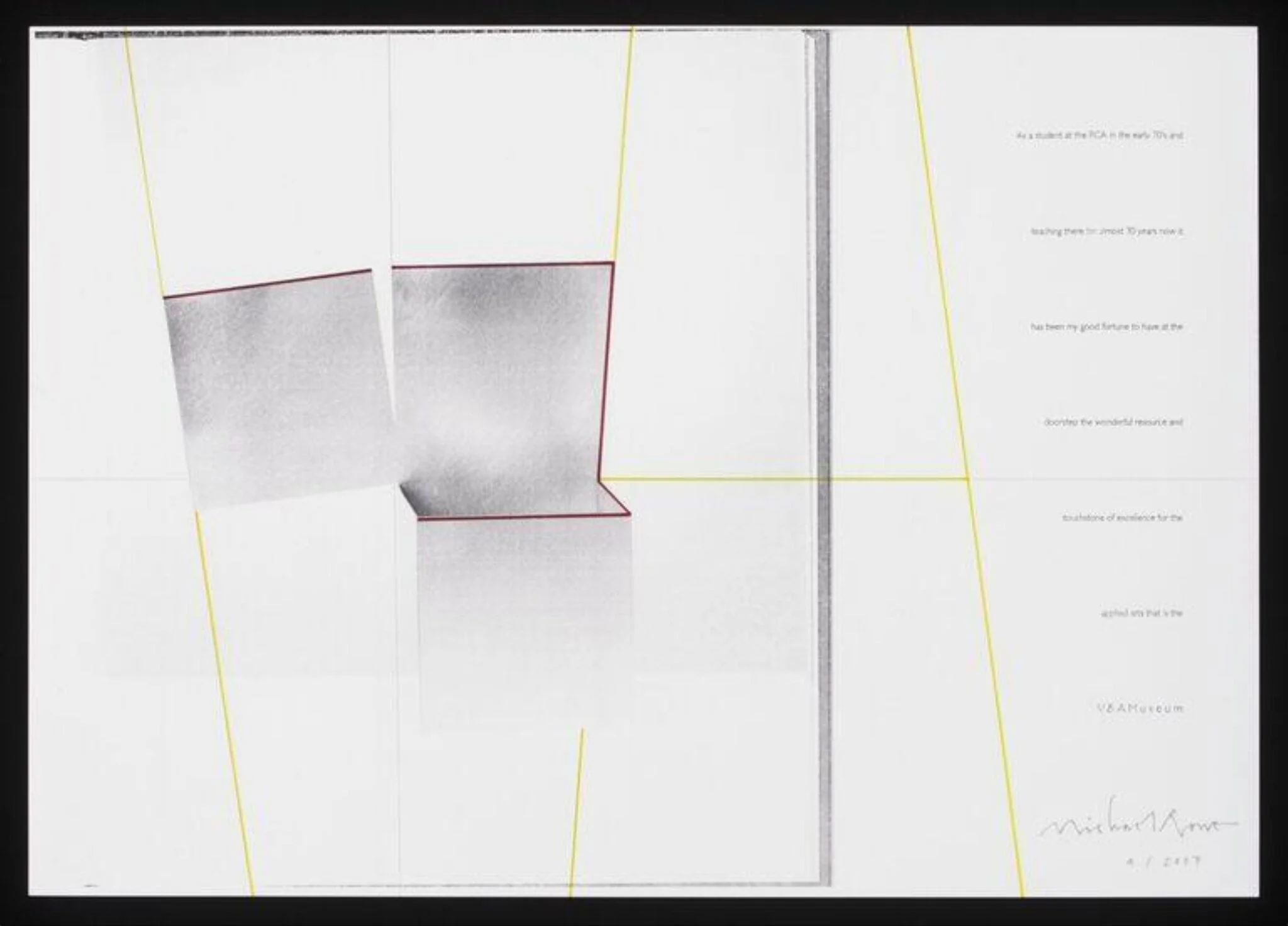 Contribution to V&A's 150th anniversary album, by Michael Rowe, 2007