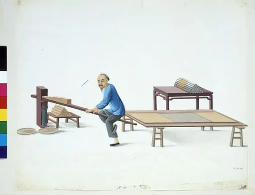 Man Making Incense Sticks