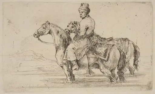 Polish Attendant with Two Horses