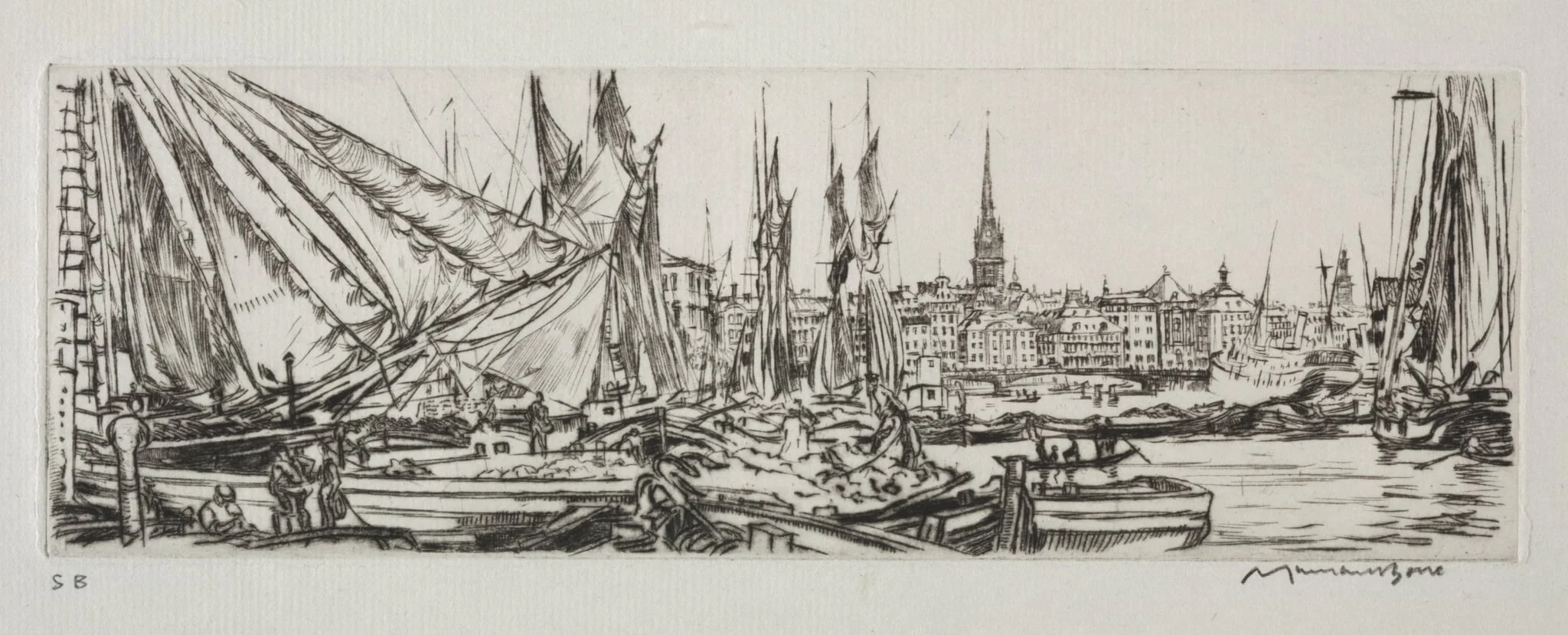Stockholm, by Muirhead Bone, 1924