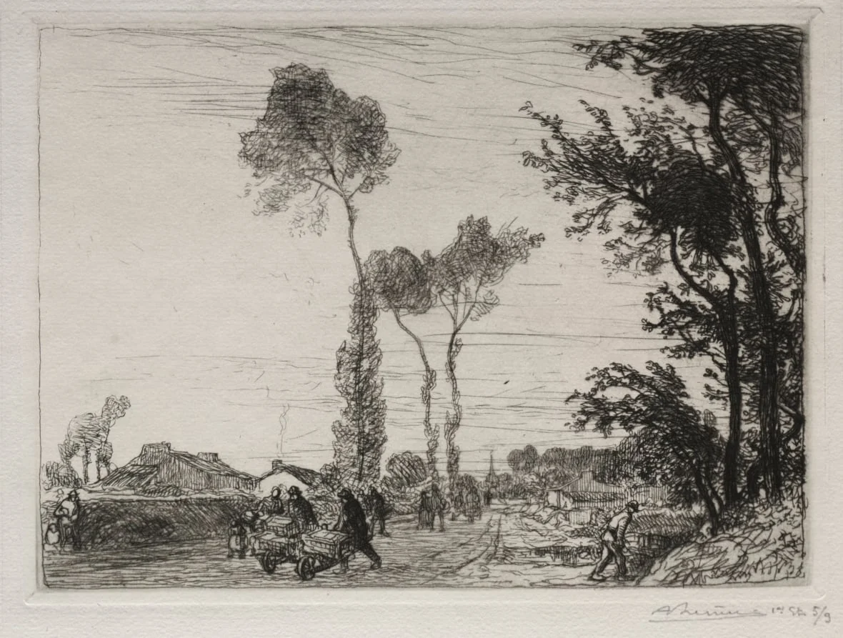 Retour du Marché de St. Jean-de-Mont, by Auguste Lepère, 1910