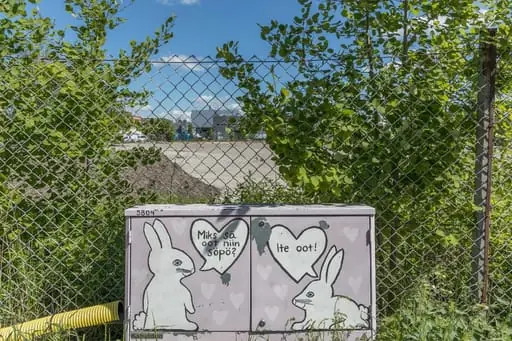 maalattu sähkökaappi Työnjohtajankadulla