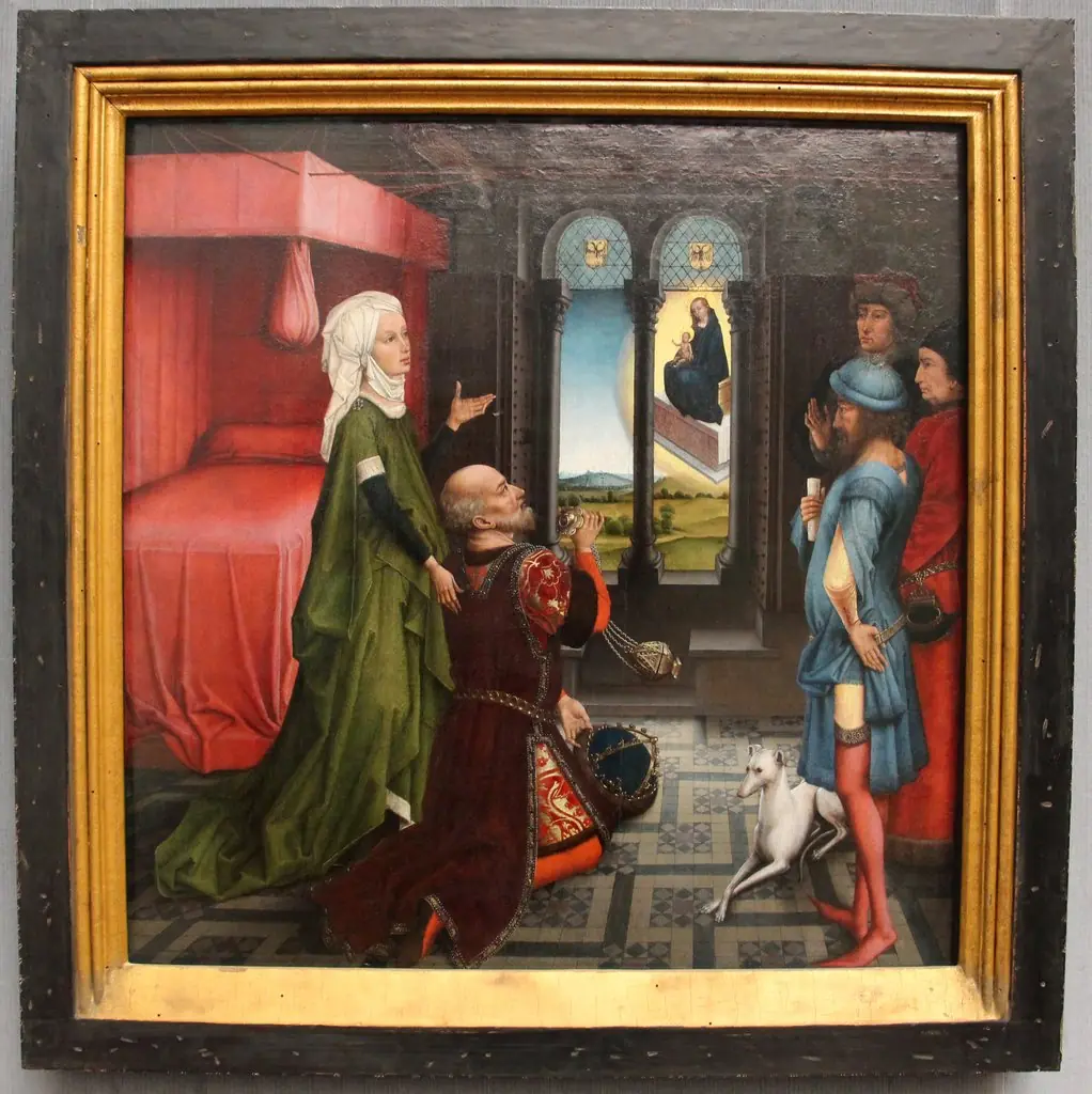 The Annunciation by the Tiburtine sybil to Emperor Augustus; Angel of the Annunciation (verso)