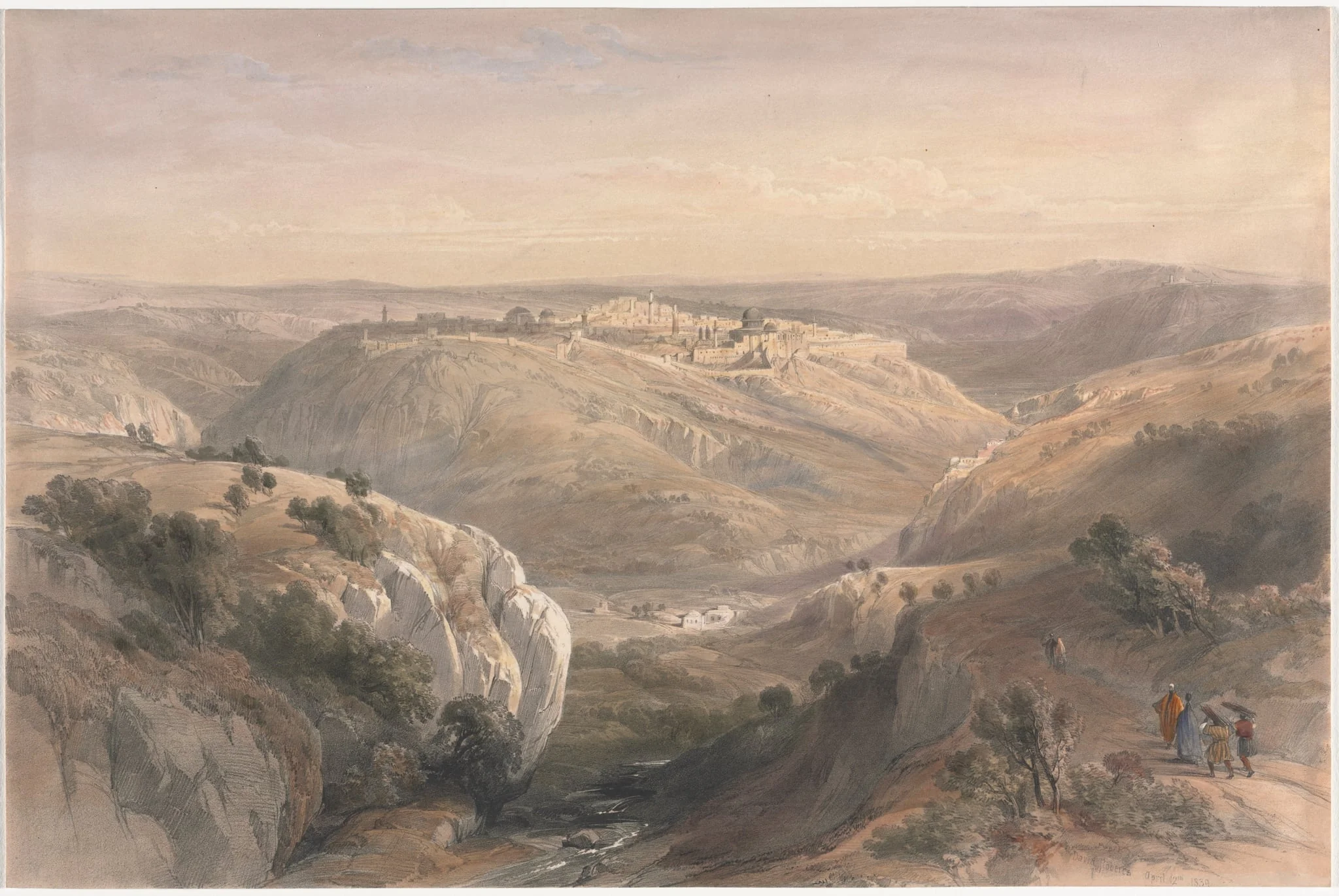 Jerusalem from the South, by David Roberts, 1839