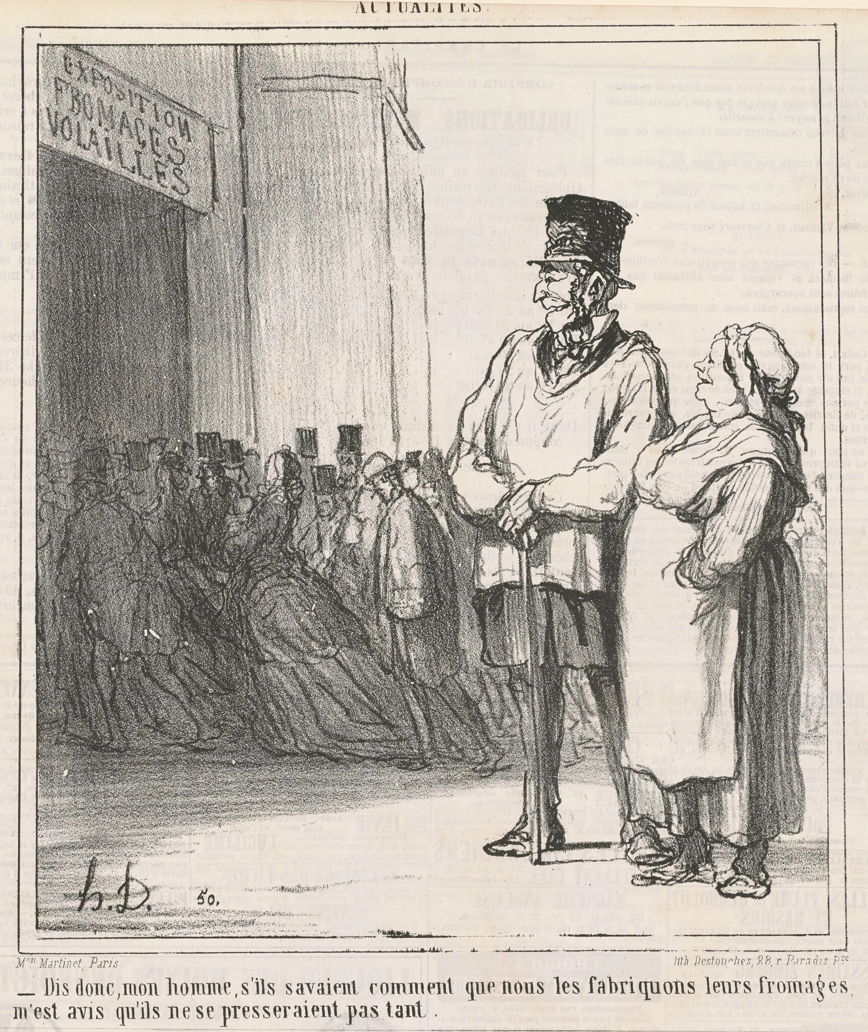 Dis donc, mon homme, s'ils savaient ..., by Honoré Daumier, ink, 1865