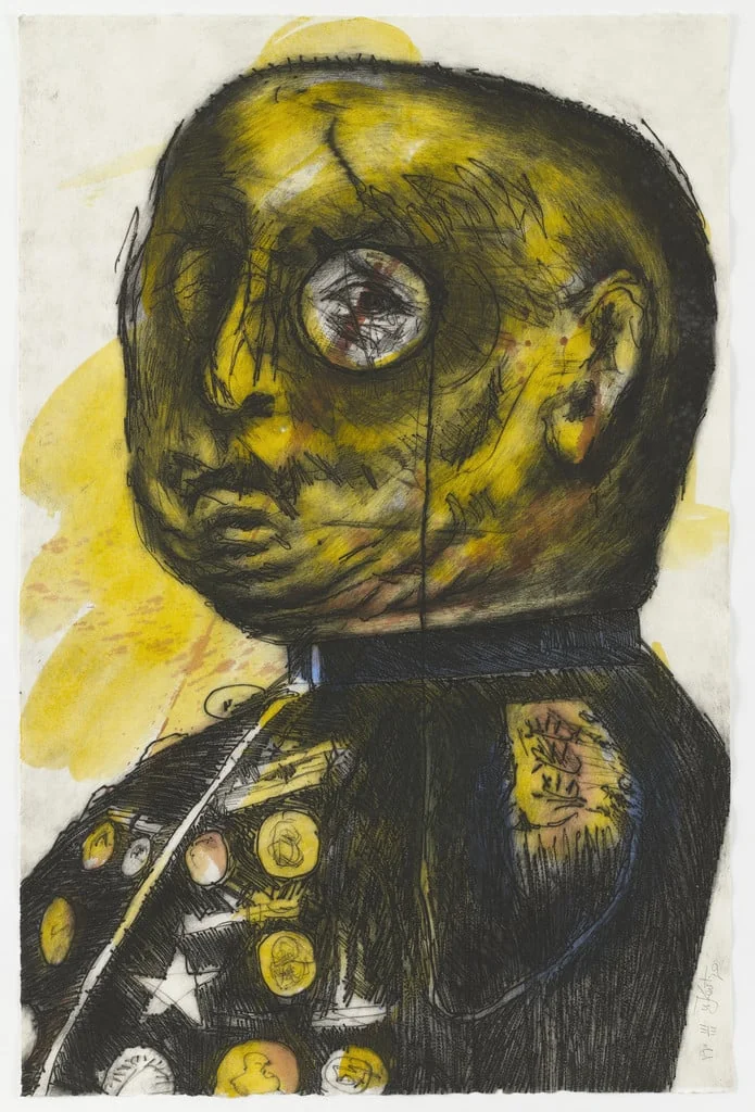 Untitled, by William Kentridge, watercolor, 1993