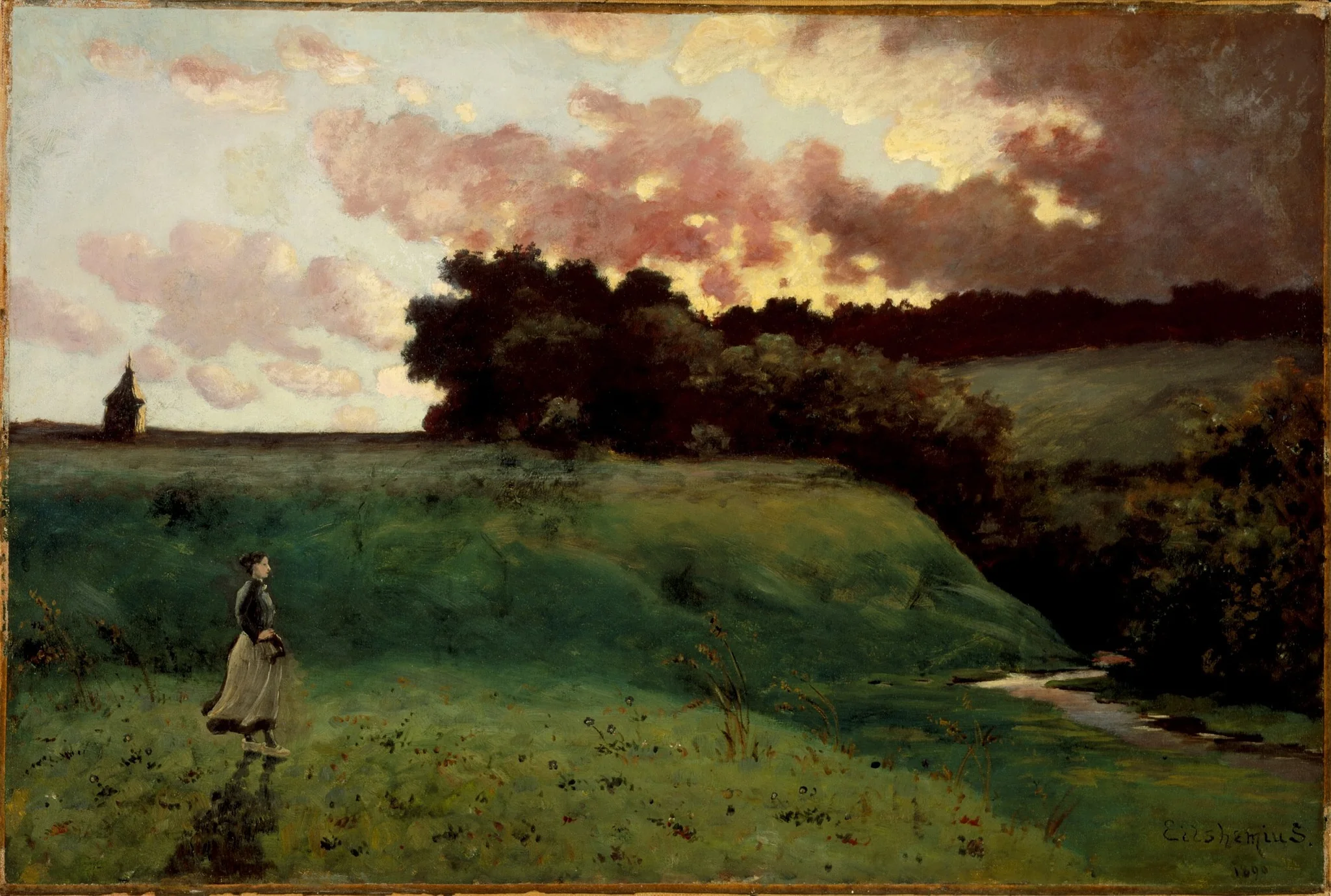 Stormy Landscape, by Louis Eilshemius, oil, 1896
