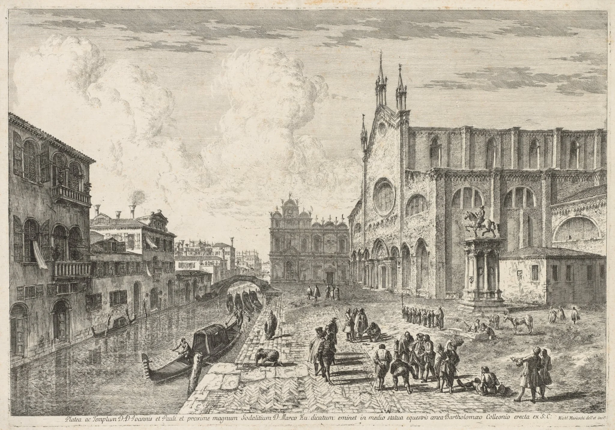 Views of Venice:  Campo S. S. Giovanni e Paolo, by Michele Marieschi, 1741
