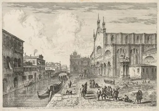 Views of Venice:  Campo S. S. Giovanni e Paolo