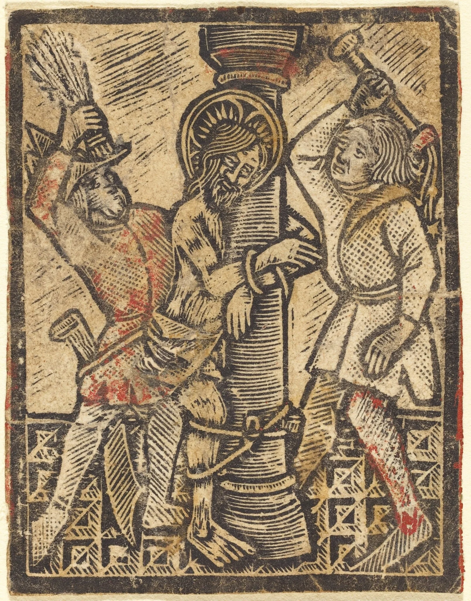 The Flagellation, by German 15th Century, paint, 1475