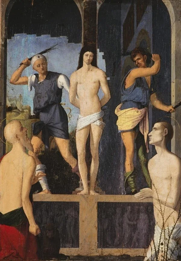 The Scourging of Christ with Saints Jerome and Benedict