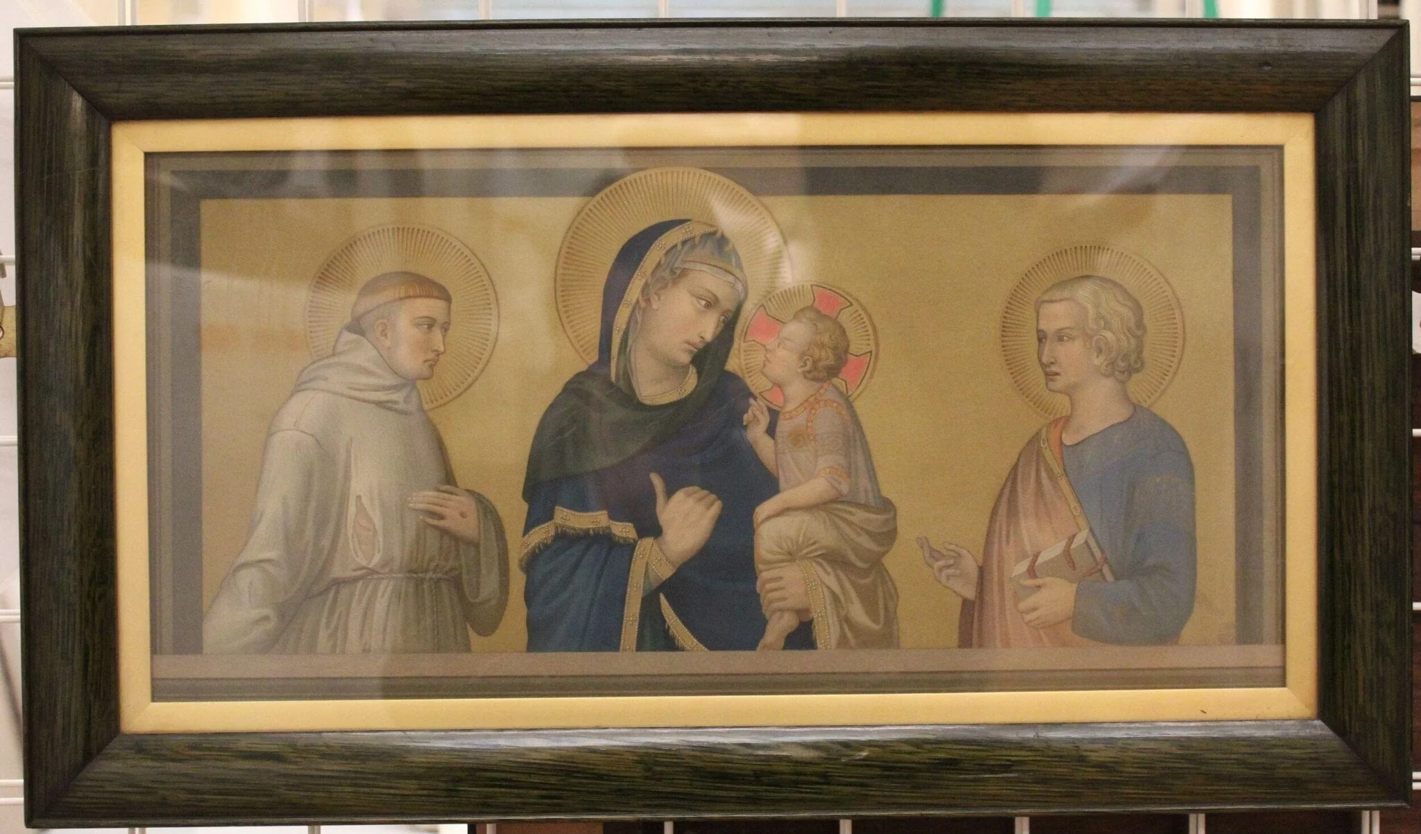 Virgin and Child with St John and St Francis, by Pietro Lorenzetti, 1877