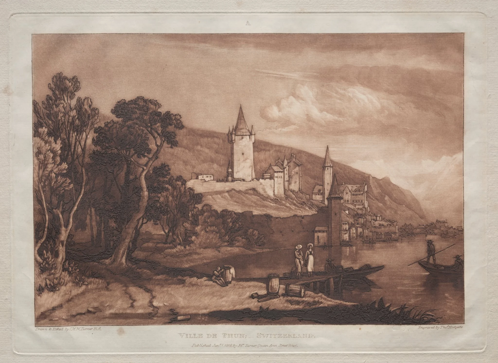 Ville de Thun, by Joseph Mallord William Turner, 1816