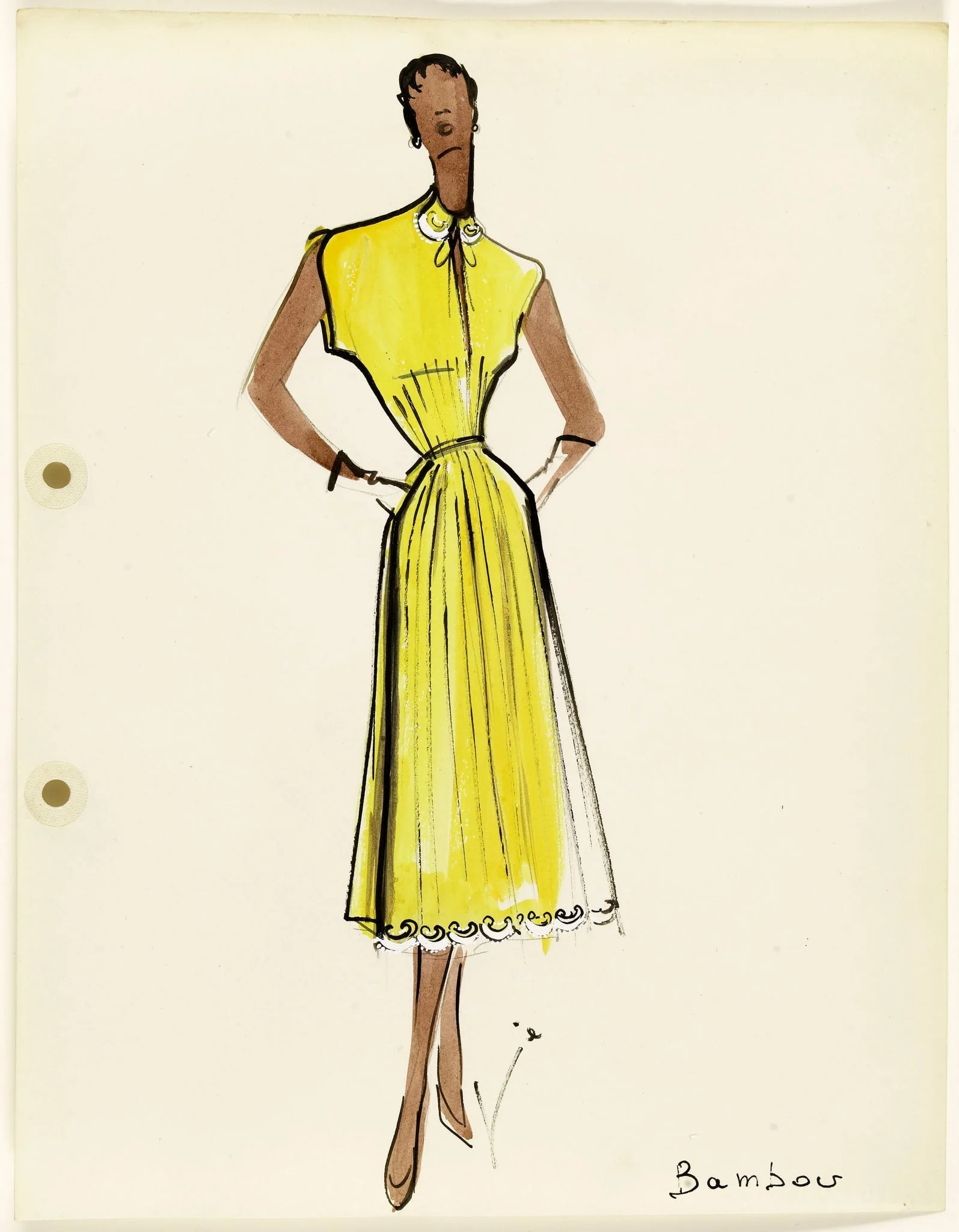 'Bambou', by Carven, 1951