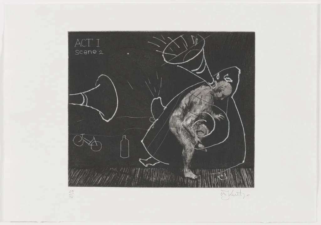 Untitled, by William Kentridge, ink, 1996