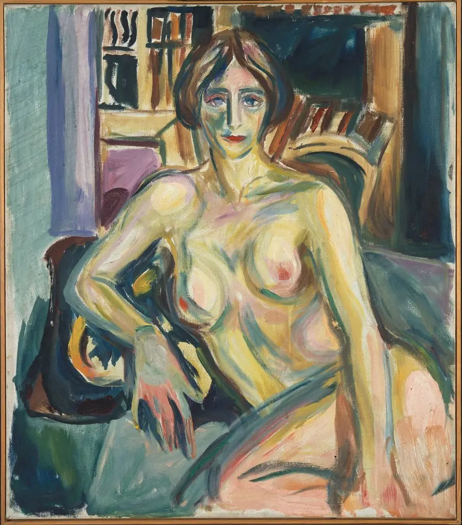 Nude, Sitting on the Couch