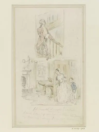 Two sketches for book illustrations