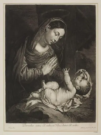 The Virgin adoring the Infant Jesus