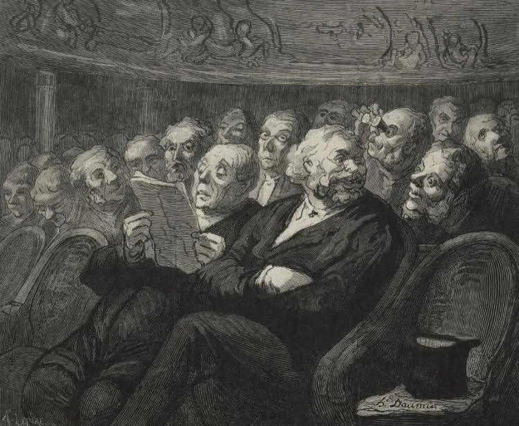 The Orchestra Seats, by Honoré Daumier, 1878