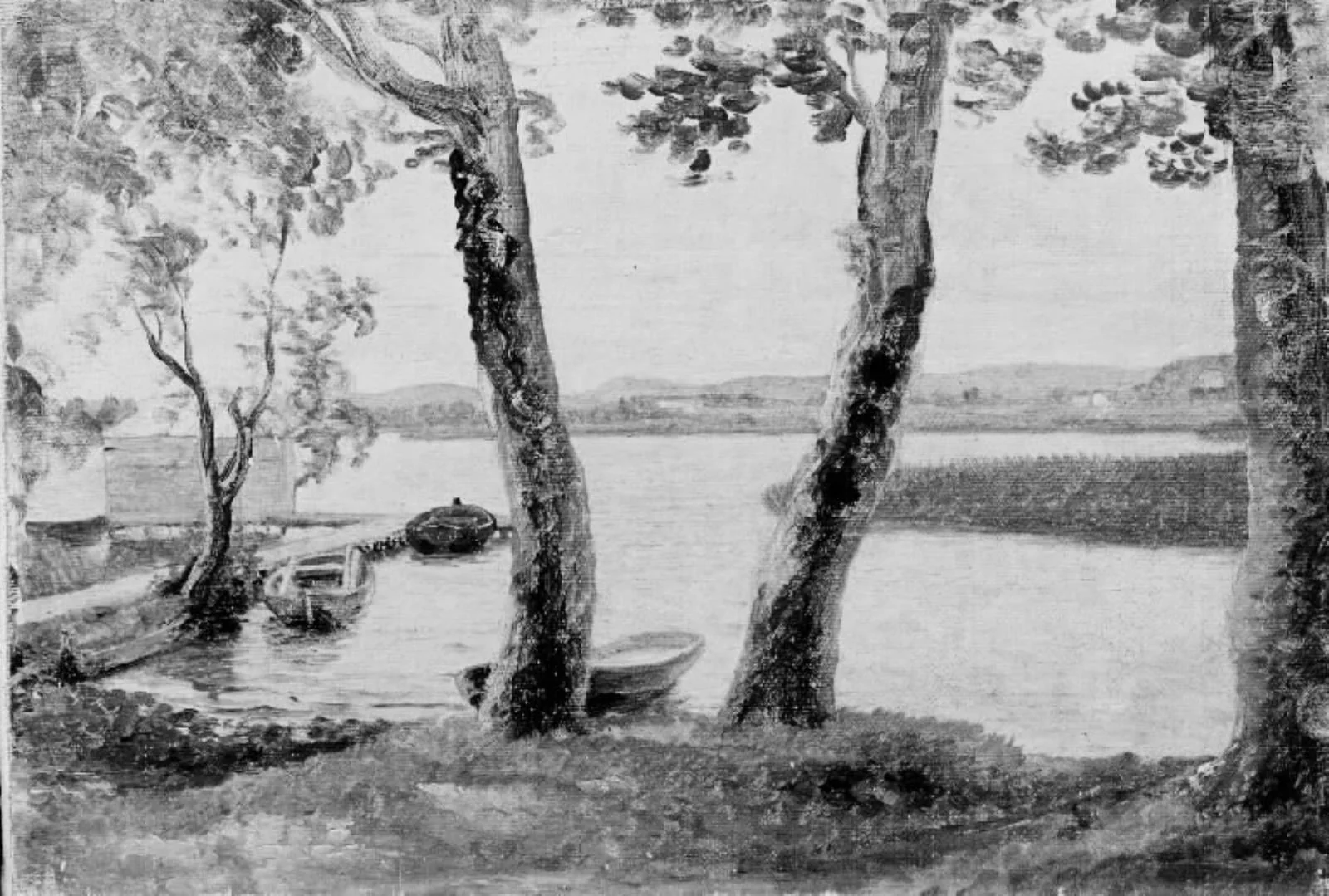Lake Lyngby, by Unknown artist, 1850