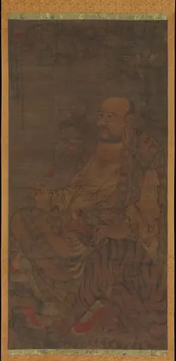 元   佚名   第六羅漢跋陀羅圖 軸|Bhadra, The Sixth Luohan