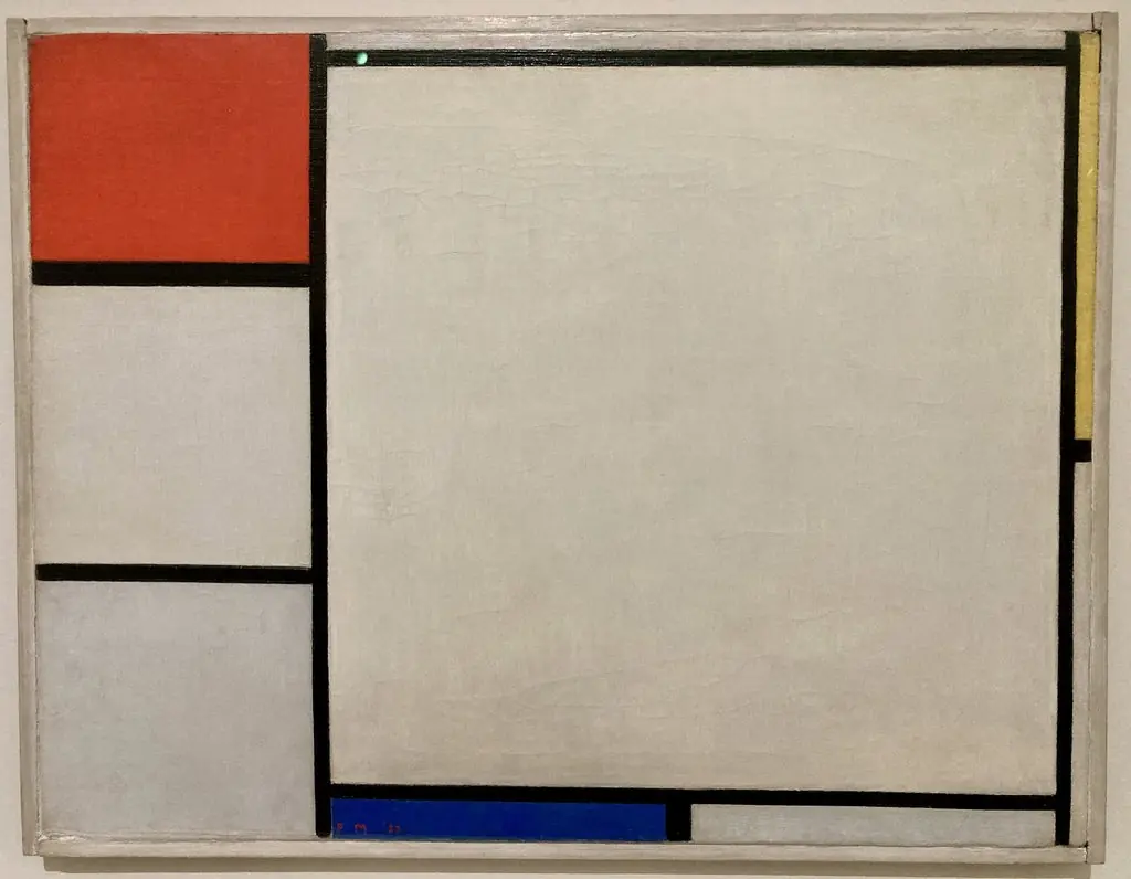 Composition with red, yellow, and blue