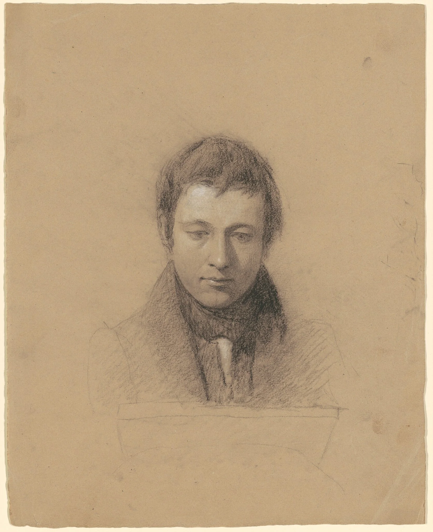 John Cheney, by Seth Wells Cheney, charcoal, 1834