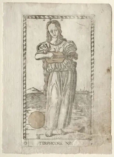 Terpsichore  (dancing and song) (from the Tarocchi series D:  Apollo and the Muses, #13)