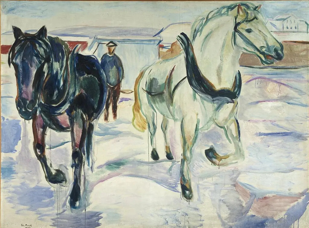 Horse Team in Snow