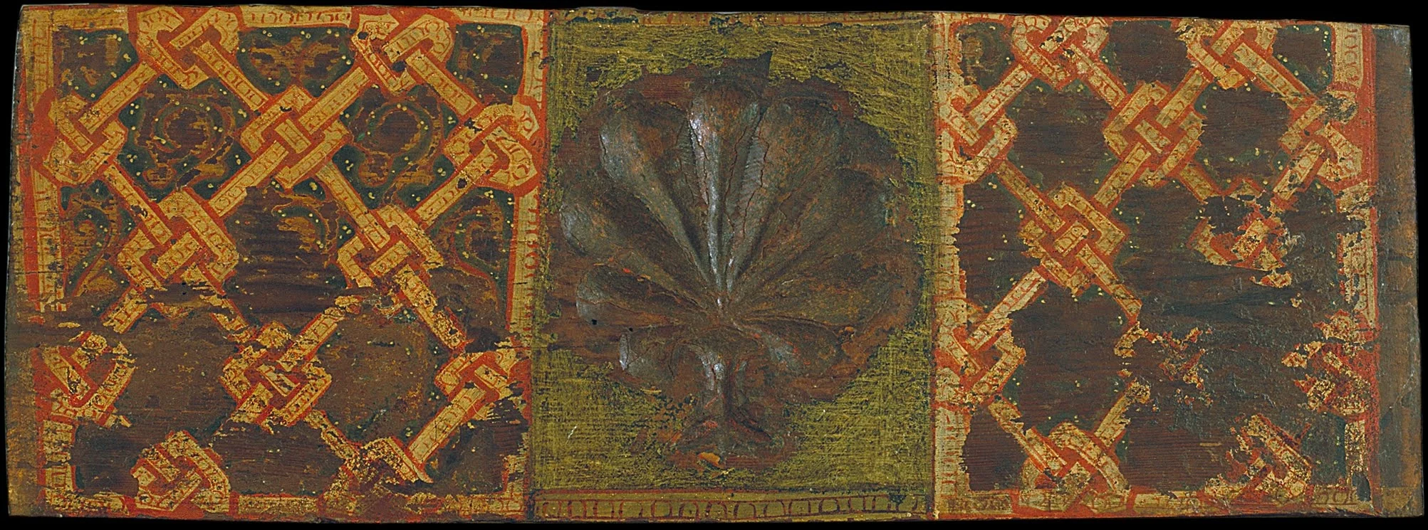 Coffered ceiling panel with palm leaf and interlacing motifs, by Unknown, unspecified, 1300