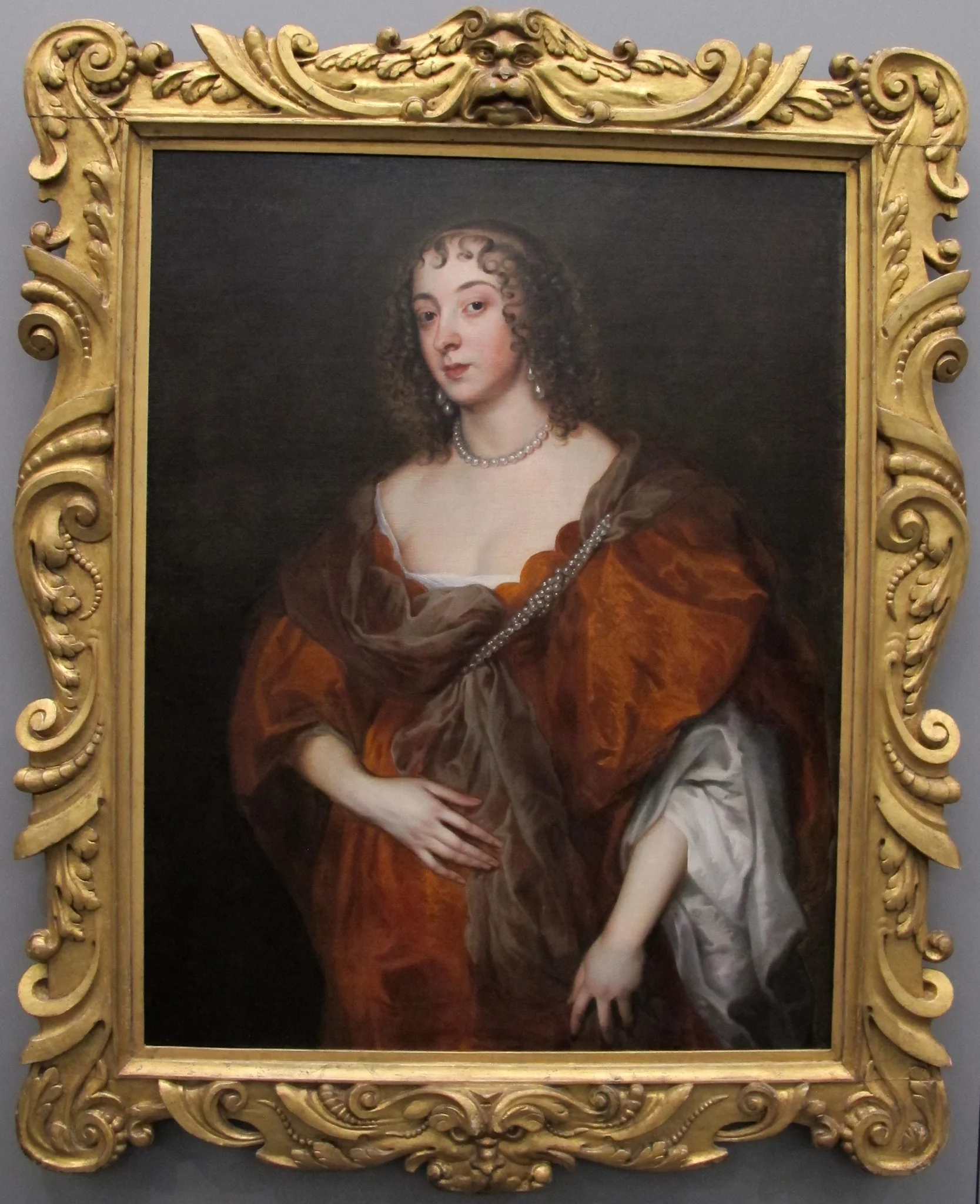 Portrait of Lady Elizabeth Howard, second wife to Algernon Percy, 4th Earl of Northumberland, by Unknown, oil, 1639