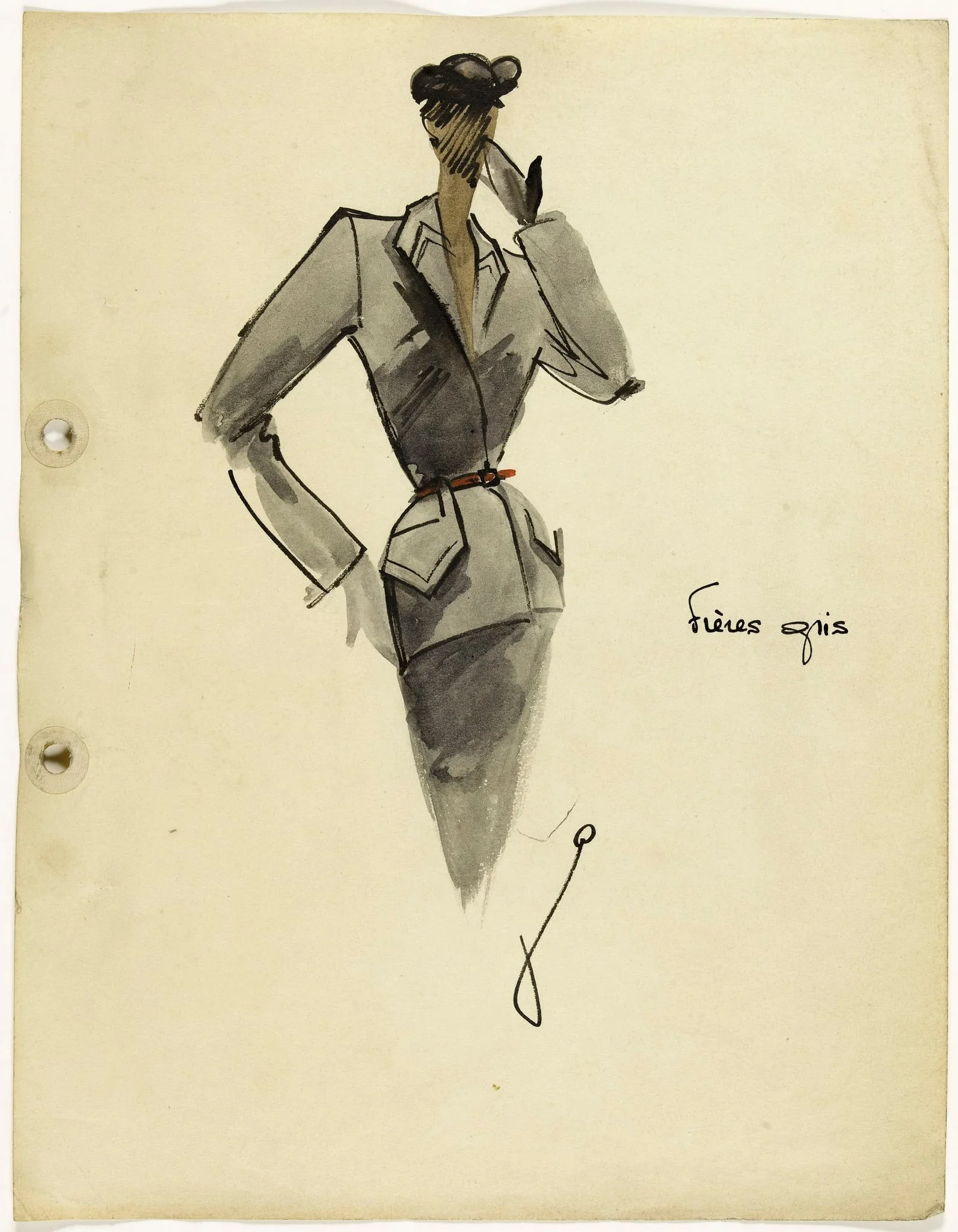 'Frères gris', by Carven, 1951