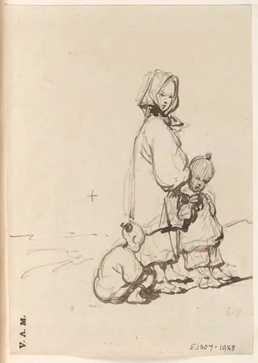 A Macau boatwoman with two children