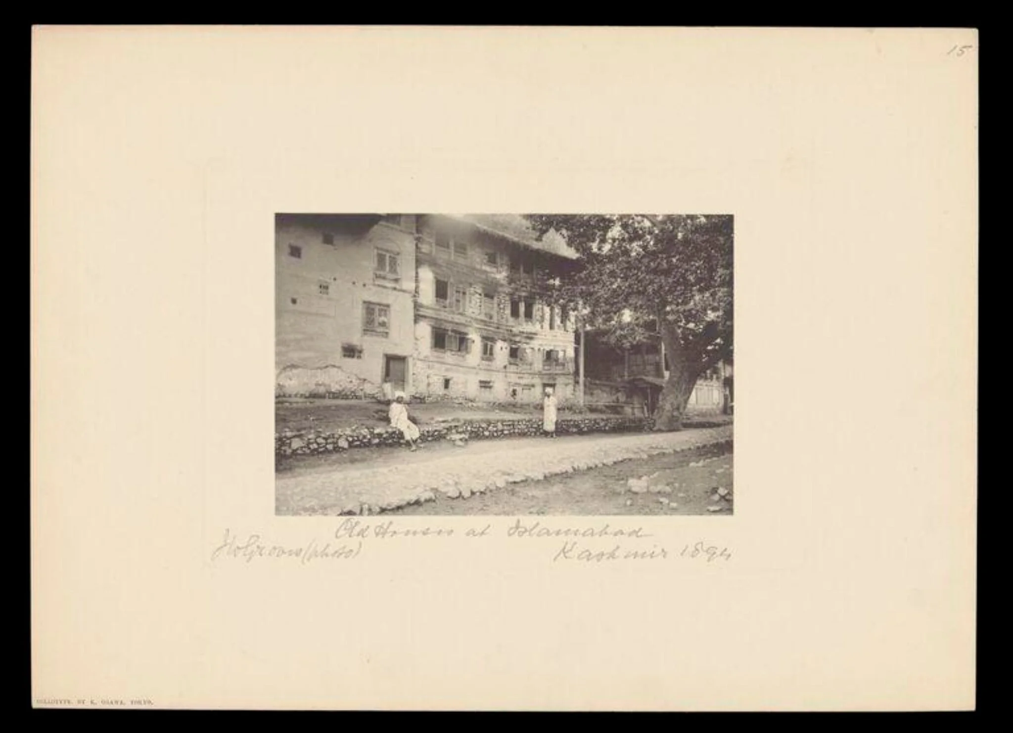 Old Houses at Islamabad, Kashmir, by J.W. Groves, photographic, 1894