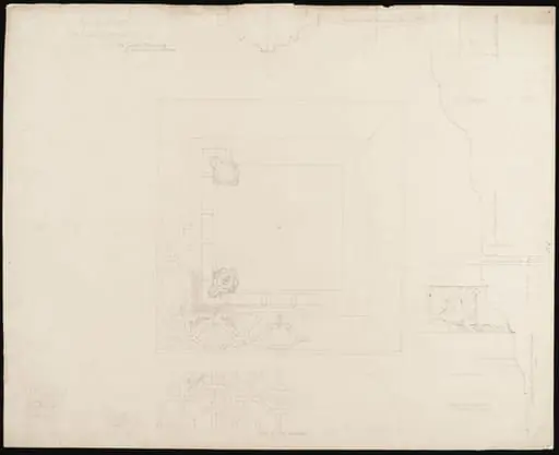 Kinmel Hall, drawing no. 348 and 354, plan of ceiling for principal staircase