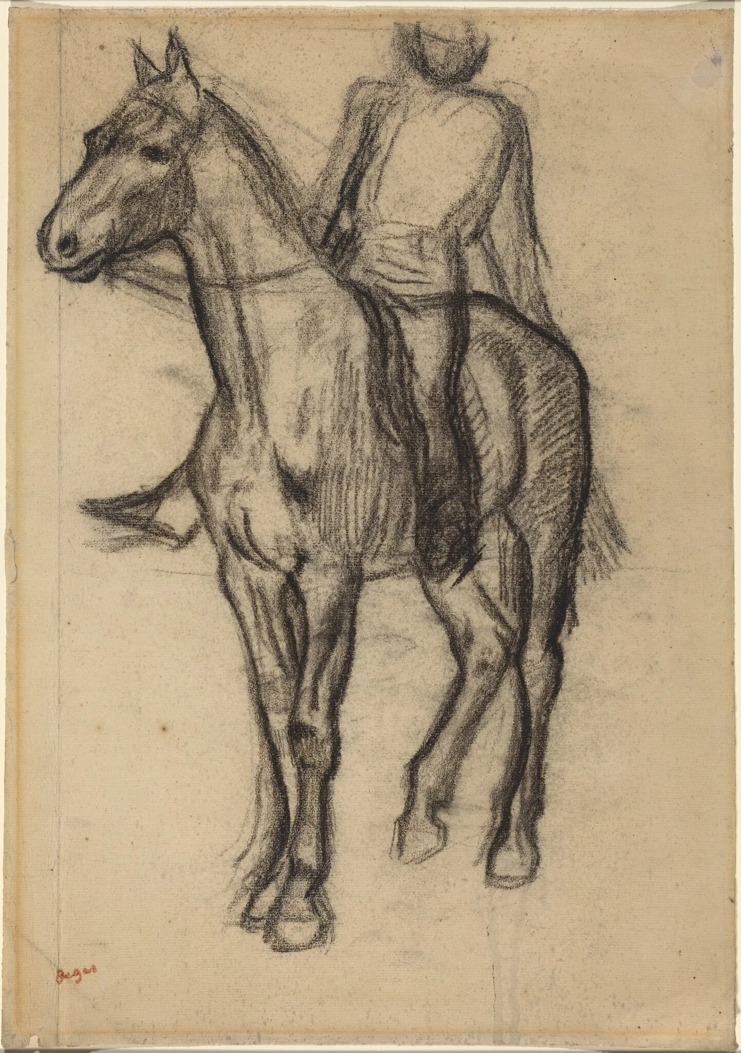 Horse and Rider, by Edgar Degas, oil, 1878
