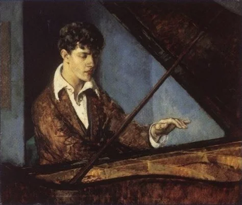 Leo Ornstein at the Piano, by Leon Kroll, oil, 1918