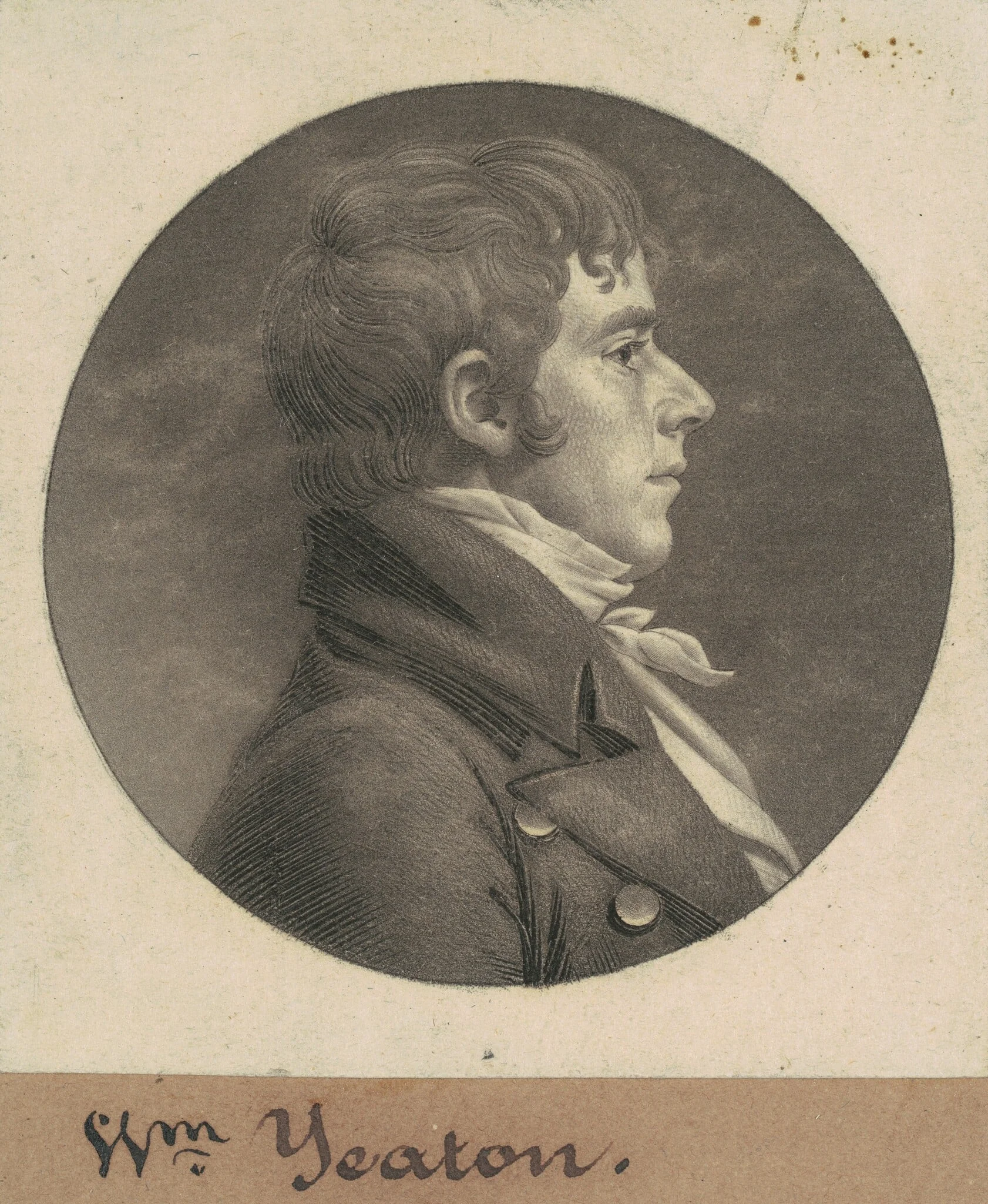 William Yeaton, by Charles Balthazar Julien Févret de Saint-Mémin, ink, 1807