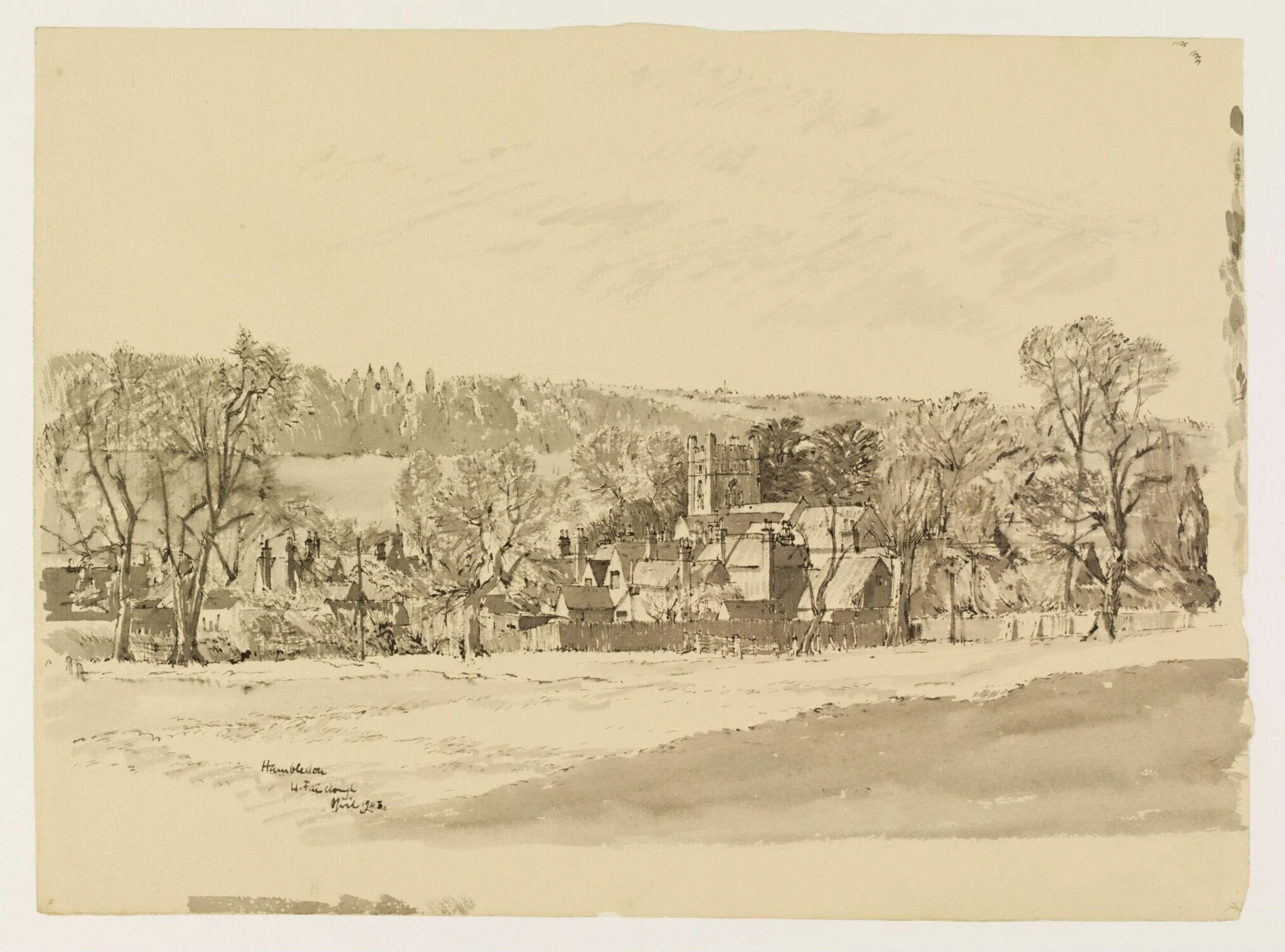 Hambledon, by Fairclough, watercolor, 1943