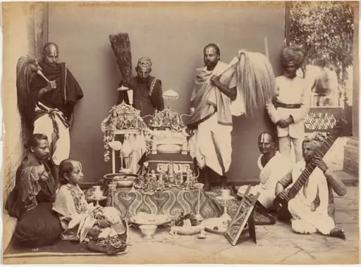 Maharaja of Rewa in Prayer